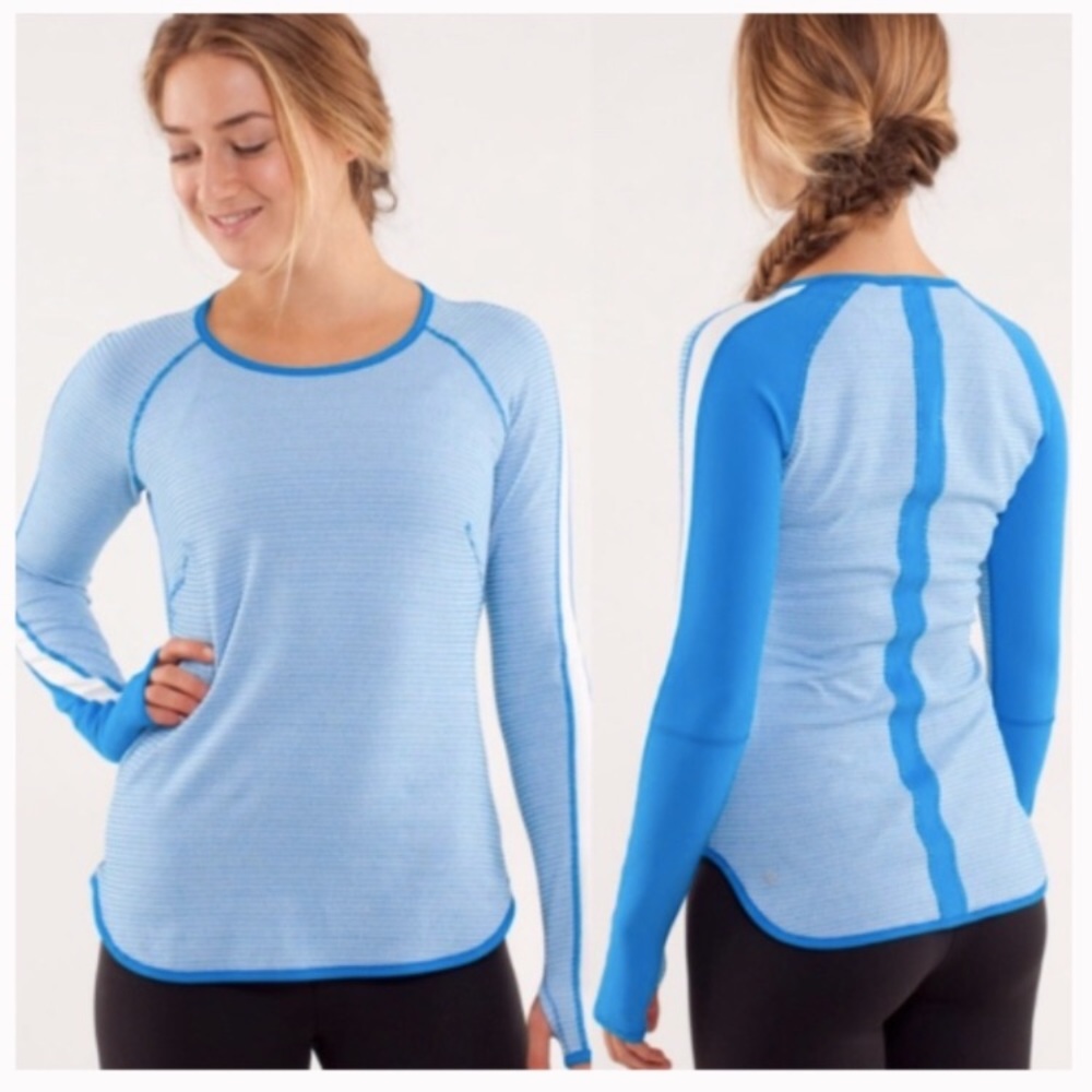 Lululemon Runder Under Long Sleeve Mini Check